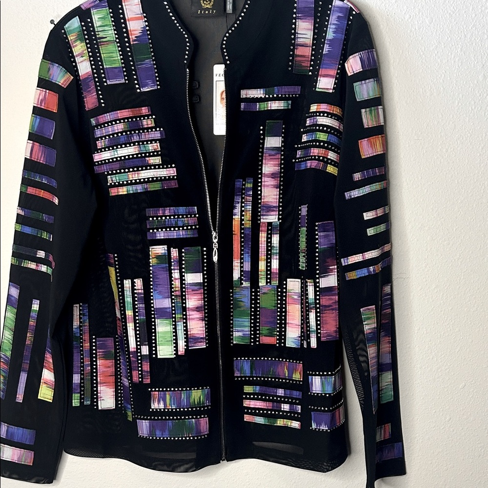 Colorful Geometric Patterned Jacket